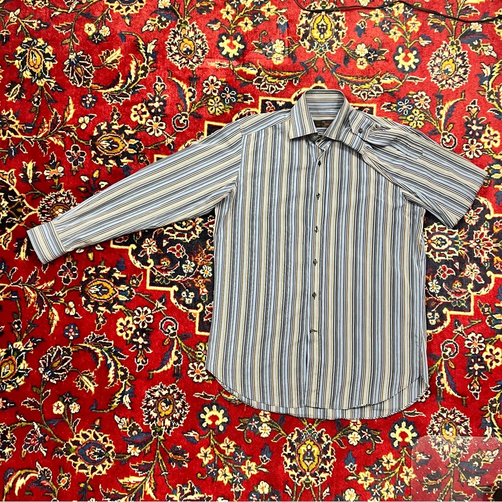 Etro Milano (40 / 16 / Medium) Multicolor Stripe Shirt - Picture 2 of 3